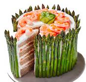 Asparagus Prawn Sandwich Cake