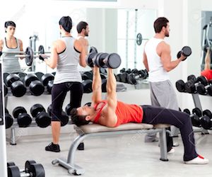 Training in a gymnasium