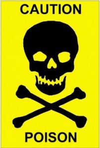 CautionPOISON sign