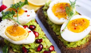 Eggs boiled with fruit (Healthy)