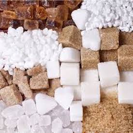 Various types of sugar