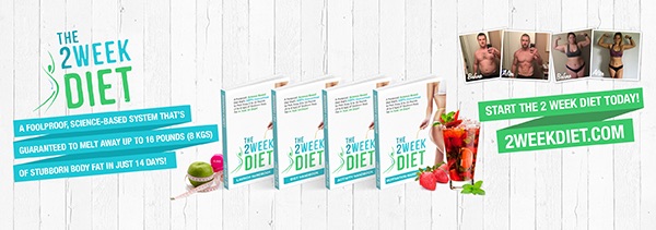 Two Week Diet books and pictures panel 