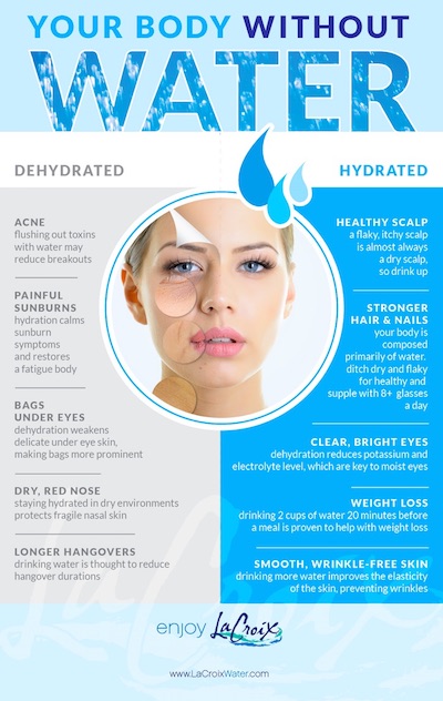 Water in bodies infographic