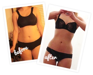 Before and after diet figures